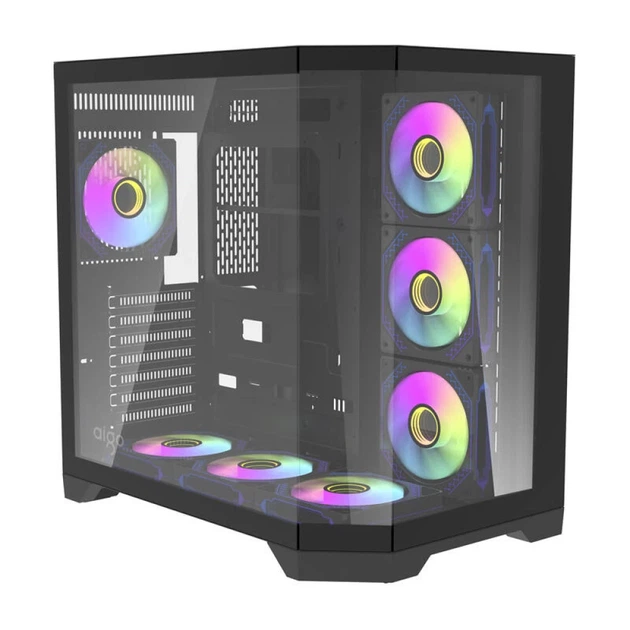 Корпус комп'ютерний Darkflash FT418 Pro Black + 7 вентиляторів ARGB (FT418 PRO Black) - зображення 10