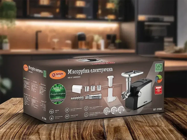 Електрична м'ясорубка 4200Вт BITEK BT-3700 - зображення 9