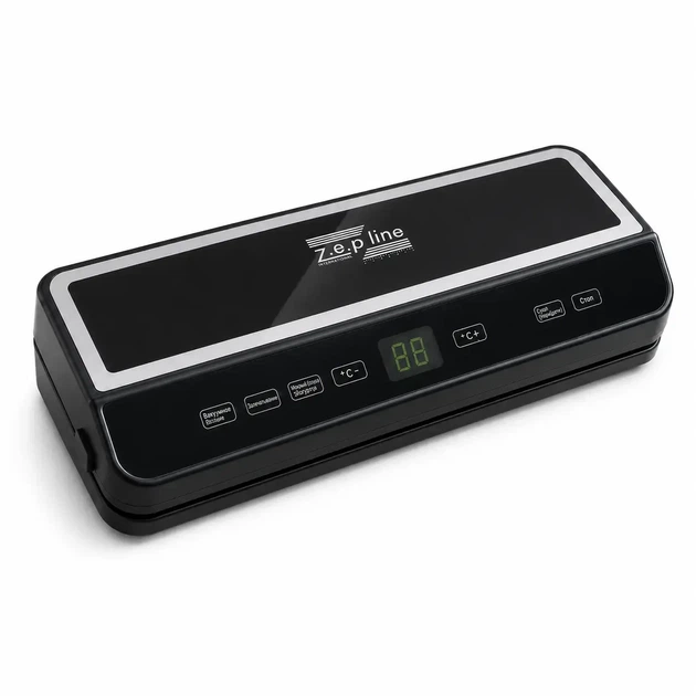 Вакууматор 35 см з рулоном пакетів LED 200Вт ZP-00374 Чорний / Вакуумний упаковник з різаком для сухих та вологих продуктів - Фото 8 Вакууматор 35 см з рулоном пакетів LED 200Вт ZP-00374 Чорний / Вакуумний упаковник з різаком для сухих та вологих продуктів - изображение 8