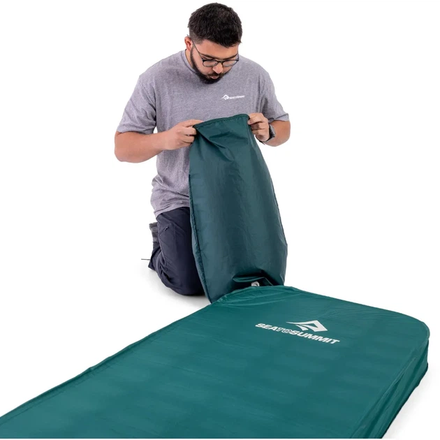 Килимок самонадувний Sea to Summit Comfort Deluxe Self Inflating Mat Regular Rectangular Wide rain forest (100088041) - зображення 6