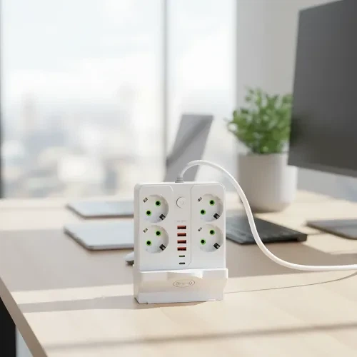 Сетевой фильтр-удлинитель Q370/PNS-07 5м 4 розетки 4USB 2Type-C PD беспроводная зарядка Qi белый - Фото 9 Сетевой фильтр-удлинитель Q370/PNS-07 5м 4 розетки 4USB 2Type-C PD беспроводная зарядка Qi белый - изображение 9