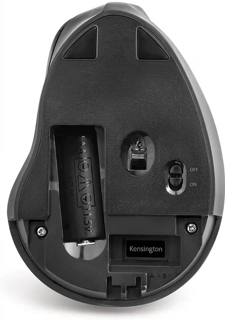 Беспроводная вертикальная мышь Kensington Pro Fit Ergo Vertical / USB / Радиоканал / 1600 DPI / 6 кнопок / Эргономичный дизайн / Черная (102062388) - Б/У - изображение 4
