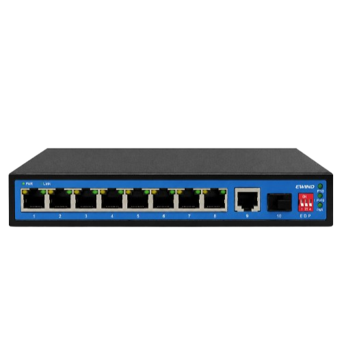 Коммутатор Ewind EW-S1910CFE-DP неуправляемый настольный 10 портов 120Вт PoE - изображение 2