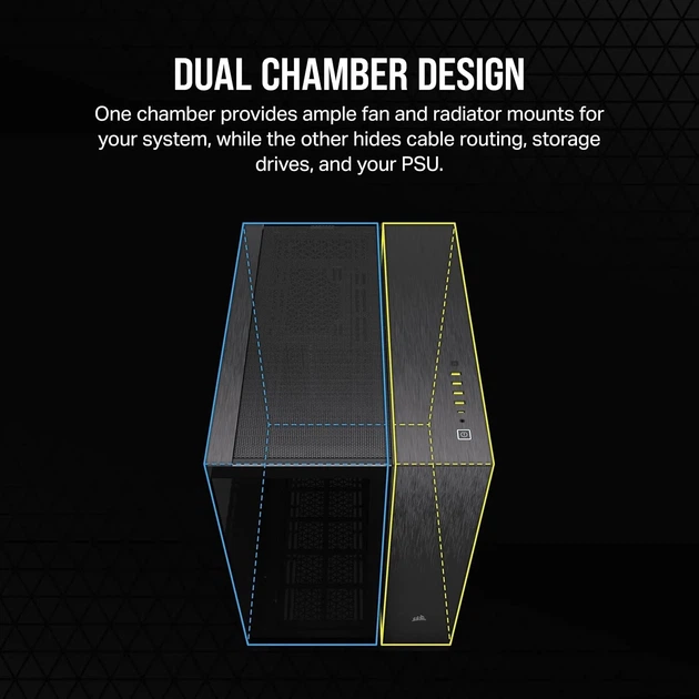 Корпус для ПК CORSAIR 6500X / без БЖ / Чорний (102132520) - Уцінка - зображення 5