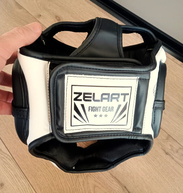 Шолом боксерський з повним захистом Zelart, L, чорно-білий - Фото 3 Шолом боксерський з повним захистом Zelart, L, чорно-білий - зображення 3