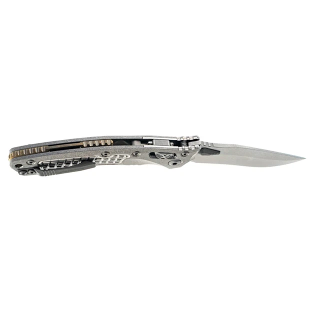 Нож Microtech Amphibian RAM-LOK Marfione Select Stonewash Frag Pattern Bronze Titanium - изображение 3