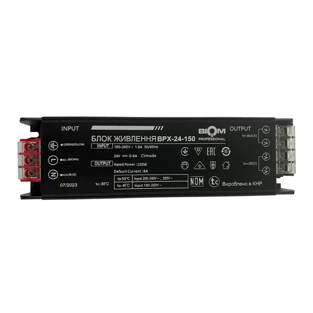 Блок живлення BIOM Professional DC24 150W BPX-24-150 6А - зображення 2