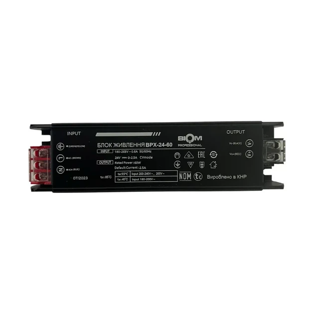Блок живлення BIOM Professional DC24 60W BPX-24-60 2.5А - изображение 2
