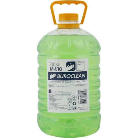 Мило рідке BuroClean ECO 5л трав'яне - Фото 1 Мило рідке BuroClean ECO 5л трав'яне - зображення 1
