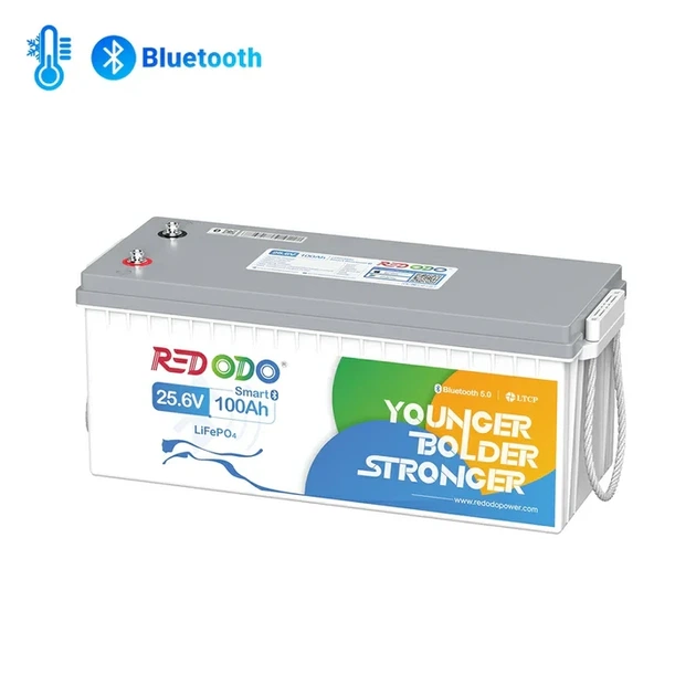 Акумулятор Redodo LifePO4 24В 100Аг 2560Вт год Bluetooth - Фото 2 Акумулятор Redodo LifePO4 24В 100Аг 2560Вт год Bluetooth - изображение 2