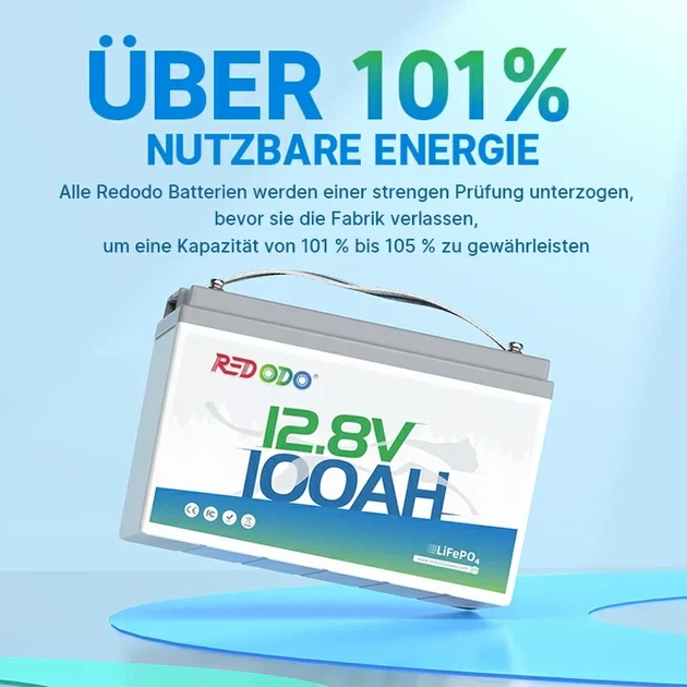 Акумулятор Redodo LiFePO4 12.8В 140Аг H190 Bluetooth 1920 В/год - изображение 4