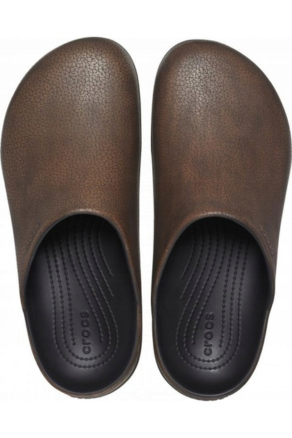 Чоловічі крокси слайди Crocs Dylan Clog Burnished (50/51, коричневий) - Фото 4 Чоловічі крокси слайди Crocs Dylan Clog Burnished (50/51, коричневий) - изображение 4
