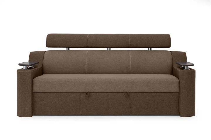 Диван Невада прямий 225х93 см бежевий + коричневий - Фото 3 Диван Невада прямий 225х93 см бежевий + коричневий - изображение 3