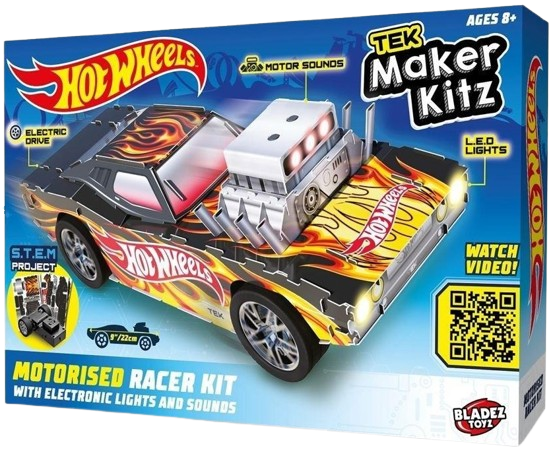 Машинка-конструктор Bladez Toyz Hot Wheels Maker Kitz Dodge зі світлом та звуком BTHW-ME1 56268 (5060158856268) - Фото 1 Машинка-конструктор Bladez Toyz Hot Wheels Maker Kitz Dodge зі світлом та звуком BTHW-ME1 56268 (5060158856268) - зображення 1