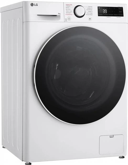 Пральна машина LG серії AI DD™ TurboWash™ 360˚ F2X5FS5W, фронтальна, вузька, 47,5 см, 9 кг, 1200, клас А/A/B, 12 програм, інверторний, дисплей, білий - зображення 2
