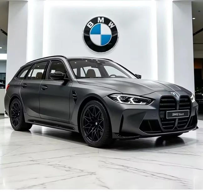 Коллекционная литая металлическая модель автомобиля Bburago 1:24 BMW M3 CS Touring (G81) 2023 серый-матовый 20 см - Фото 1 Коллекционная литая металлическая модель автомобиля Bburago 1:24 BMW M3 CS Touring (G81) 2023 серый-матовый 20 см - изображение 1