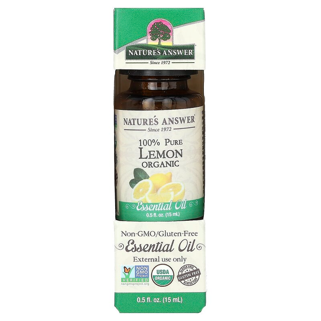 Органическое эфирное масло лимона Nature's Answer "Lemon Organic Essential Oil" (15 мл) - изображение 2
