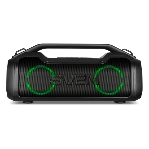 Портативная Bluetooth-колонка SVEN PS-390 50 Вт IPX5 с RGB-подсветкой черная - изображение 2