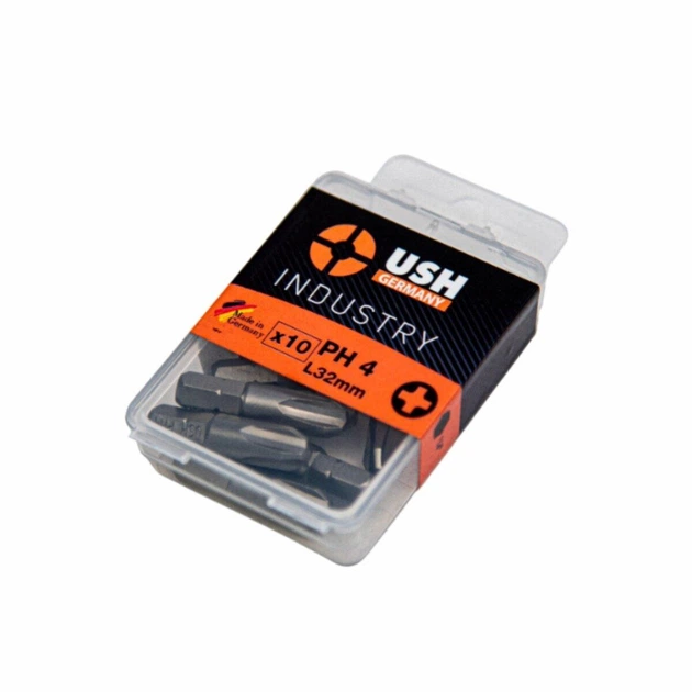 Біти USH Industry PH4 x 32 мм 10 шт UUSG0012045 - Фото 2 Біти USH Industry PH4 x 32 мм 10 шт UUSG0012045 - зображення 2