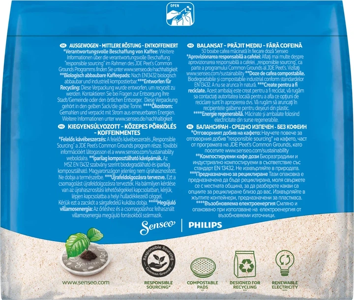Кофе в чалдах Senseo Dekafenato 16 монодоз Philips Senseo 62 мм - Фото 4 Кофе в чалдах Senseo Dekafenato 16 монодоз Philips Senseo 62 мм - изображение 4