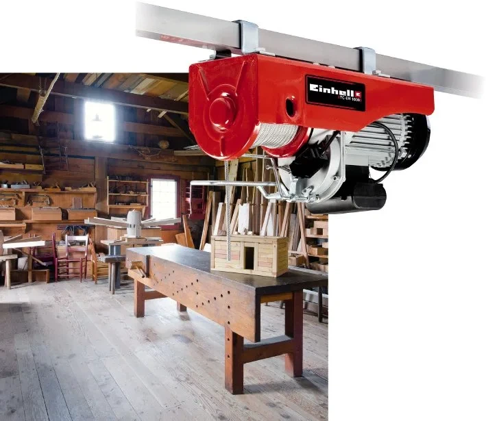 Электрический тельфер Einhell TC-EH 1000 1600Вт до 1000кг трос 18м 31.95кг - изображение 2