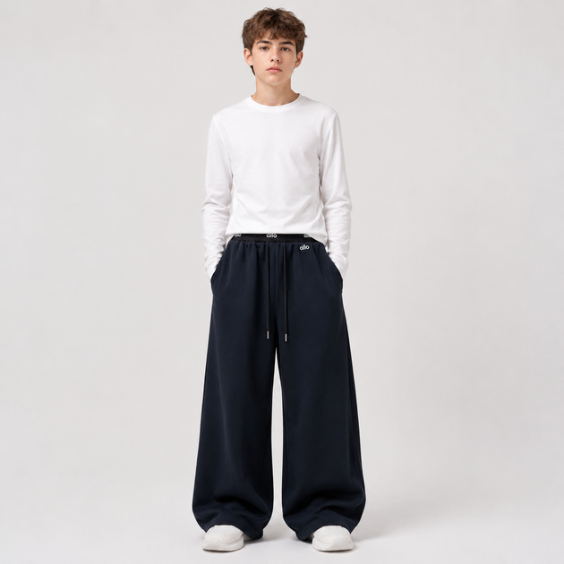 Штани спортивні KDBB підліткові широкі baggy, Темно-синій, 158 - Фото 1 Штани спортивні KDBB підліткові широкі baggy, Темно-синій, 158 - зображення 1