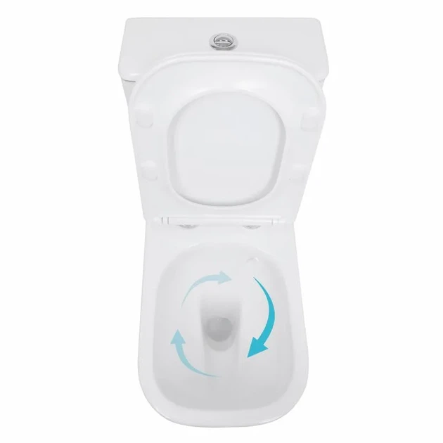 Унітаз підлоговий Qtap Stork Ultra Quiet безобідковий кераміка 630х350х805 мм Білий - зображення 6