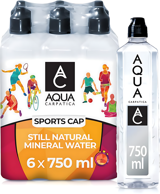 Мінеральна вода Аква Карпатіка Спорт 750 мл ПЕТ / Aqua Carpatica, Sport, 750 ml - Фото 1 Мінеральна вода Аква Карпатіка Спорт 750 мл ПЕТ / Aqua Carpatica, Sport, 750 ml - изображение 1