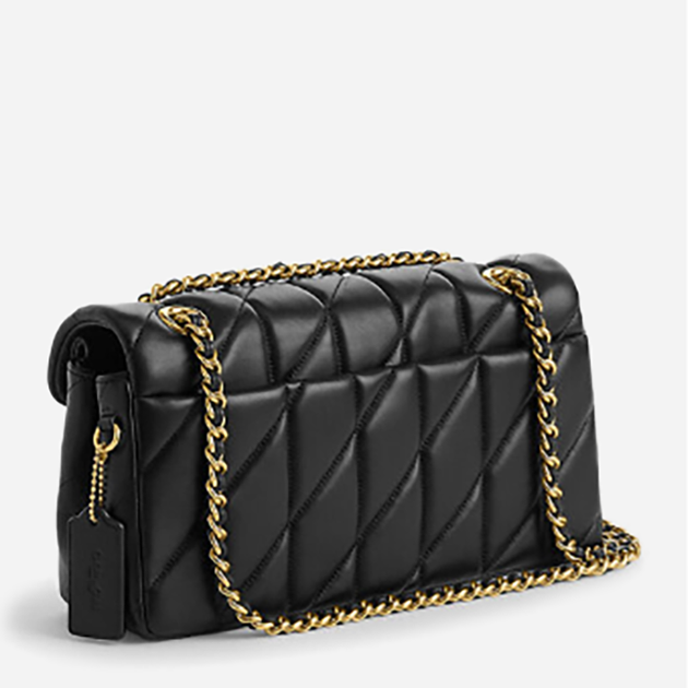 Сумка кросс-боди женская из натуральной кожи средняя Coach Tabby Shoulder Bag 26 With Pillow Quilting BG-COA-121 Черная (196395214631) - изображение 3