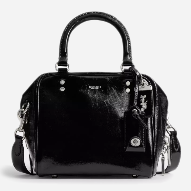 Сумка кросс-боди через плечо женская из натуральной кожи маленькая Coach Cube Rogue Bag 20 BG-COA-126 Черная (196395632770) - Фото 1 Сумка кросс-боди через плечо женская из натуральной кожи маленькая Coach Cube Rogue Bag 20 BG-COA-126 Черная (196395632770) - изображение 1