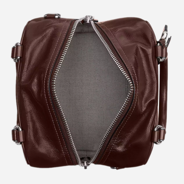 Сумка кросс-боди через плечо женская из натуральной кожи маленькая Coach Cube Rogue Bag 20 BG-COA-125 Бордовая (196395632732) - Фото 6 Сумка кросс-боди через плечо женская из натуральной кожи маленькая Coach Cube Rogue Bag 20 BG-COA-125 Бордовая (196395632732) - изображение 6