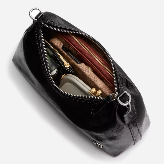Сумка-багет женская из натуральной кожи средняя Coach Juliet Shoulder Bag 25 BG-COA-129 Черная (196395540167) - Фото 4 Сумка-багет женская из натуральной кожи средняя Coach Juliet Shoulder Bag 25 BG-COA-129 Черная (196395540167) - изображение 4