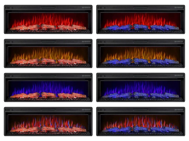 Линейный электрокамин ArtiFlame AF50 Multicolor 3D визуализации пламени 5 цветов со звуком с обогревом - изображение 4