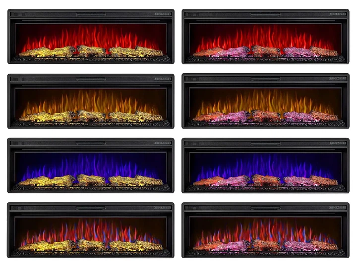 Линейный электрокамин ArtiFlame AF50 Multicolor 3D визуализации пламени 5 цветов со звуком с обогревом - изображение 5