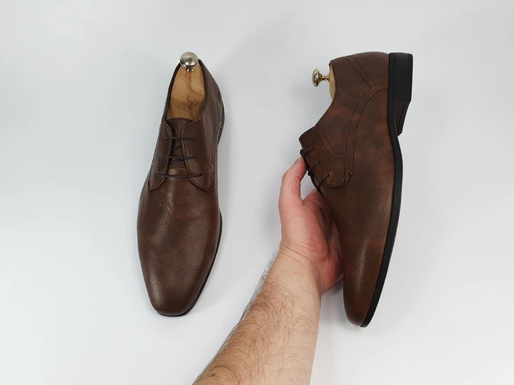 Мужские туфли BURTON LONDON 44 28 см 9 UK коричневые (K900012) - Фото 3 Мужские туфли BURTON LONDON 44 28 см 9 UK коричневые (K900012) - изображение 3