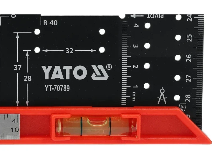 Угольник стальной YATO 300 мм с уровнем YT-70789 - изображение 5