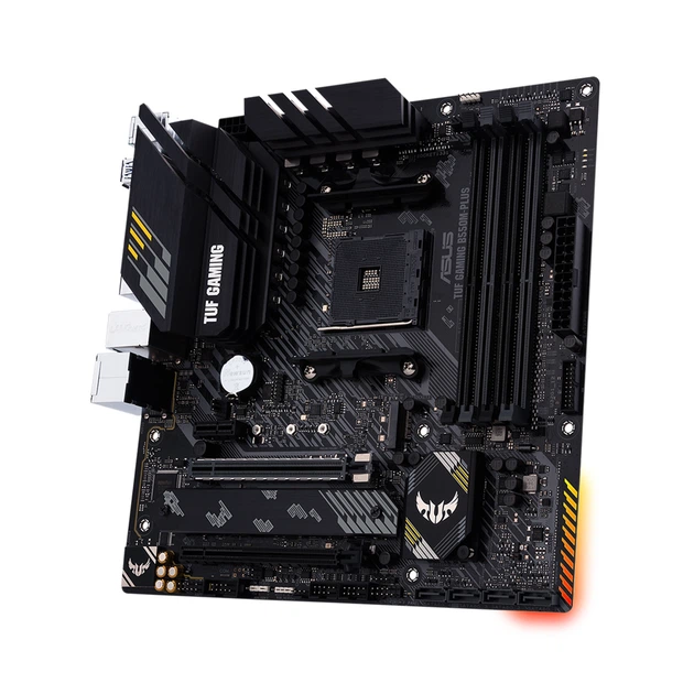 Материнская плата ASUS TUF GAMING B550M-PLUS (sAM4, AMD B550, DDR4, mATX) - Фото 2 Материнская плата ASUS TUF GAMING B550M-PLUS (sAM4, AMD B550, DDR4, mATX) - изображение 2