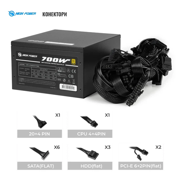 Блок живлення HighPower 700W 80+ GOLD (HP1-J700GD-F12S) - зображення 6