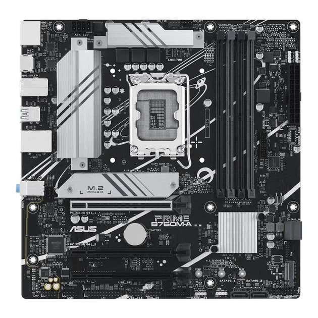Материнська плата ASUS PRIME B760M-A-CSM (s1700, Intel B760, DDR5, mATX) - зображення 3