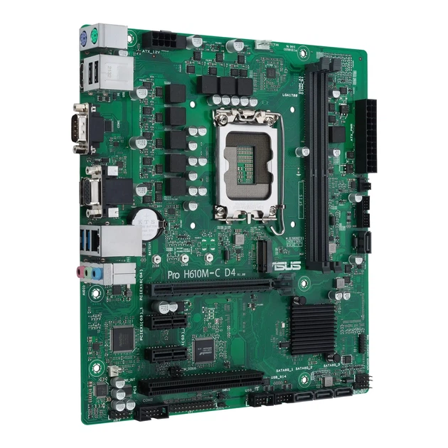 Материнська плата ASUS Pro H610M-C D4-CSM (s1700, Intel H610, DDR4, mATX) - зображення 3