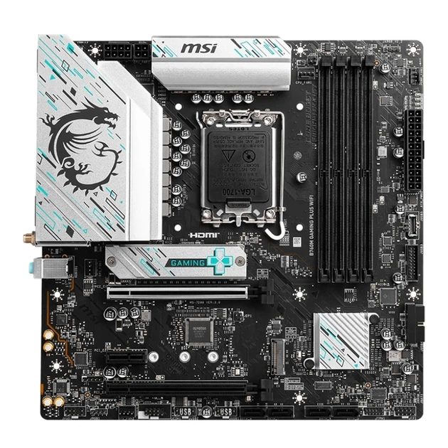 Материнська плата MSI B760M GAMING PLUS WIFI (s1700, Intel B760, DDR5, mATX) - зображення 3