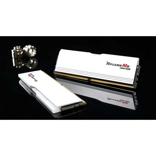 Модуль пам'яті G.Skill Ripjaws M5 Neo RGB White DDR5-6000 96GB (2x48GB) (F5-6000J3036F48GX2-RM5NRW) - Фото 4 Модуль пам'яті G.Skill Ripjaws M5 Neo RGB White DDR5-6000 96GB (2x48GB) (F5-6000J3036F48GX2-RM5NRW) - зображення 4