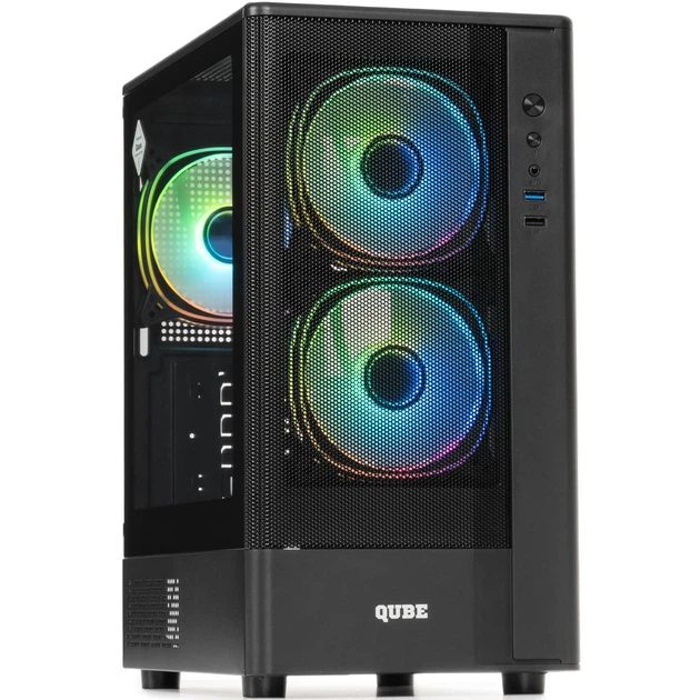 Корпус QUBE GEON ARGB Black (GEON_GBNU3) - Фото 2 Корпус QUBE GEON ARGB Black (GEON_GBNU3) - изображение 2