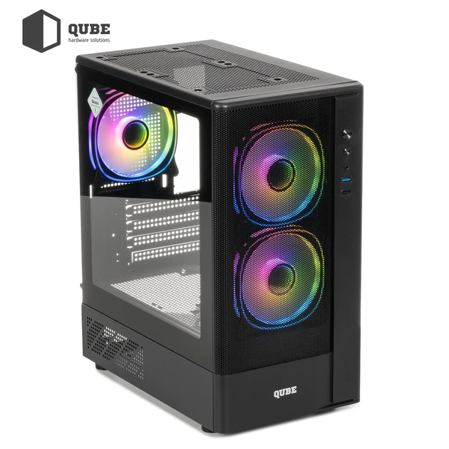 Корпус QUBE GEON ARGB Black (GEON_GBNU3) - Фото 9 Корпус QUBE GEON ARGB Black (GEON_GBNU3) - изображение 9