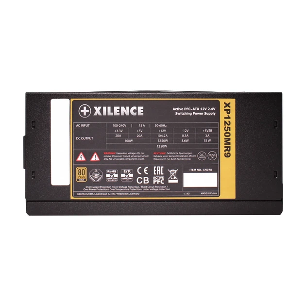 Блок питания Xilence XP1250MR9 Performance X 1250W 80+ Gold - Фото 3 Блок питания Xilence XP1250MR9 Performance X 1250W 80+ Gold - изображение 3
