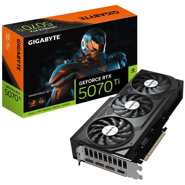 Відеокарта GIGABYTE Nvidia GeForce RTX 5070 Ti WINDFORCE OC V2 16G (GV-N507TWF3OCV2-16GD) - зображення 10