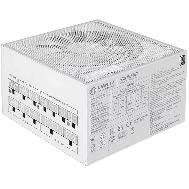 Блок питания Lian Li SX Platinum 850W White (G9P.SX0850P.W000.EU) - Фото 2 Блок питания Lian Li SX Platinum 850W White (G9P.SX0850P.W000.EU) - изображение 2