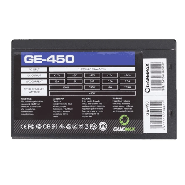 Блок живлення GameMax GE-450 - зображення 6