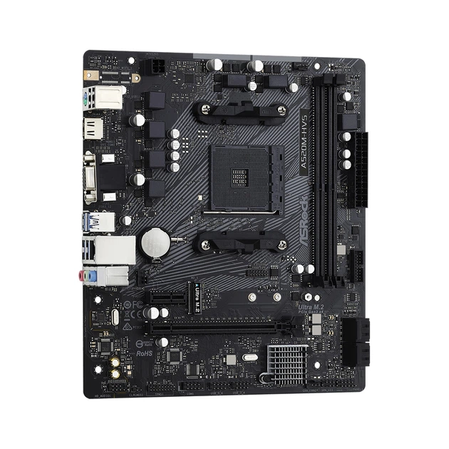 Материнська плата ASRock A520M-HVS (sAM4, AMD A520, DDR4, mATX) - зображення 2