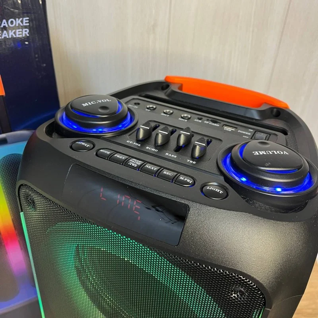 Bluetooth колонка портативна TTD-2821 40 Вт з мікрофоном та підсвіткою для вечірок і вулиці - Фото 4 Bluetooth колонка портативна TTD-2821 40 Вт з мікрофоном та підсвіткою для вечірок і вулиці - зображення 4